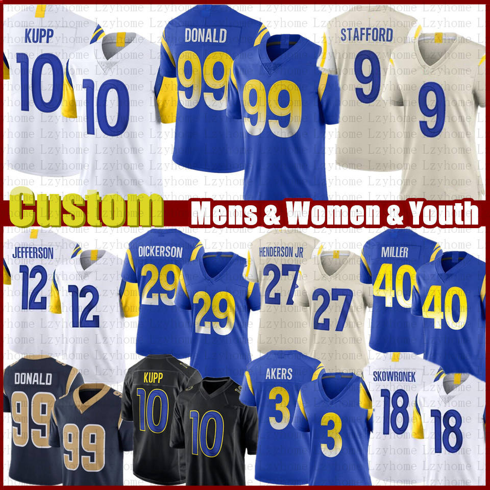 Stetson Bennett Aaron Donald Cooper Kupp Custom Football Jerseys Matthew Stafford Cam Akers Tyler Higbee Cobie Durant Tutu Atwell Ben Skowronek Jack Youngblood, Mens 
Stetson Bennett Aaron Donald Cooper Kupp Custom Football Jerseys Matthew Stafford Cam Akers Tyler Higbee Cobie Durant Tutu Atwell Ben Skowronek Jack Youngblood, Mens