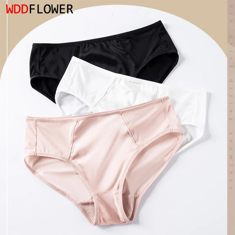 Women's Panties 3 Pack Women Silk Briefs 100 Natural Lining Middle Rise Comfortable Breathable Underwear Lingerie S M L XL TG221 231031
