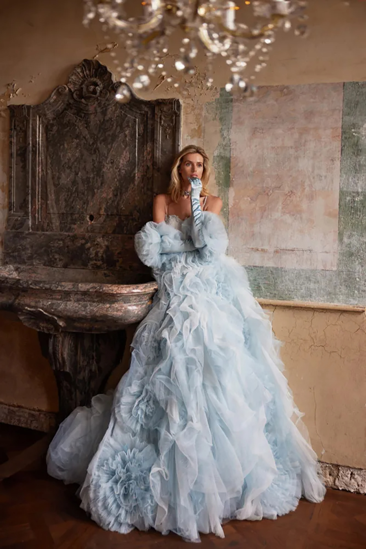 Vintage Tulle Princess Evening dresses Spaghetti Straps Ruffles Puffy Prom Dresses Custom Made Floor Length Robe de mariee