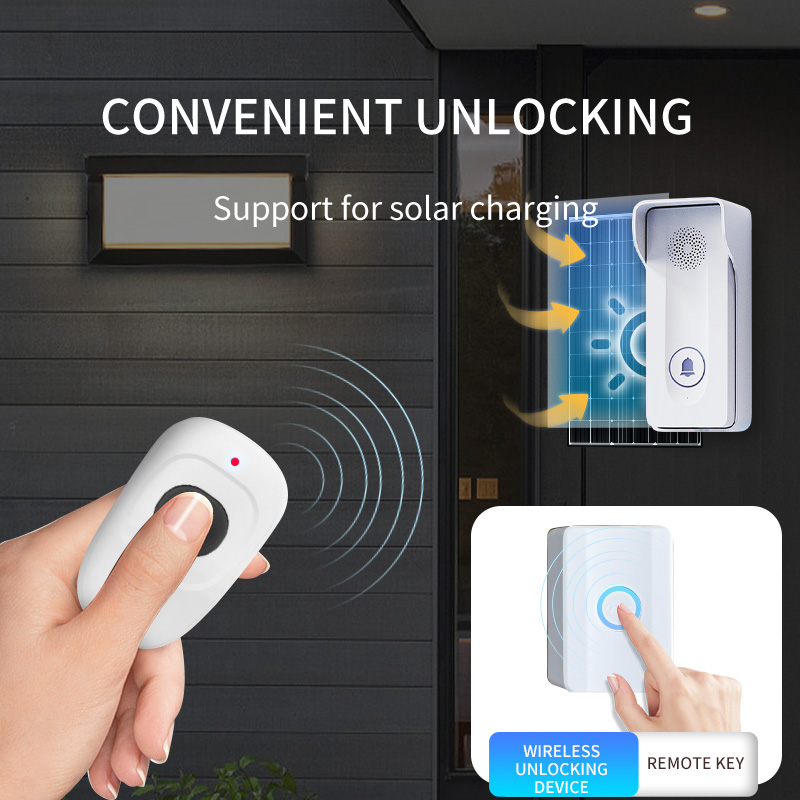builtin wireless signal twoway intercom onebutton remote unlocking wireless intercom doorbell