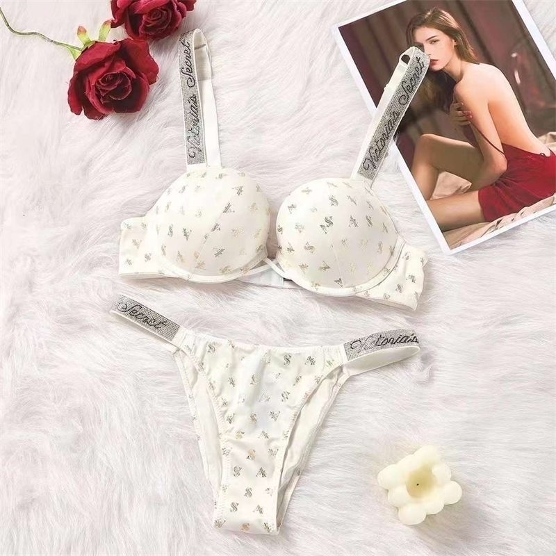 Women's Panties Secret 2023 Bra Set Gathering Sexy Glossy Breathable Underwear Adjustable y231031
