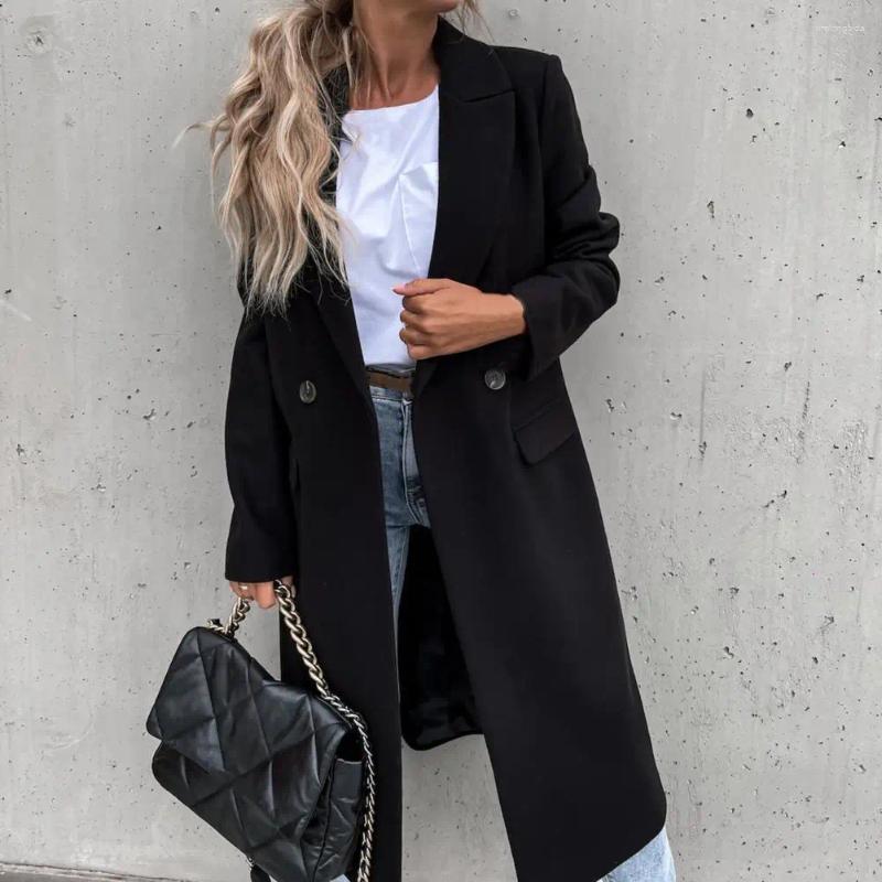 Womens Wool Designer Womens Coat Winter Coats Trench Jacket Autumn Single Breasted Solid Color Slim Long Windbreaker Woolen Coat Outerwear Women