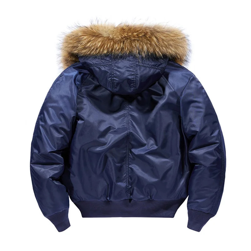 Men's Down Parkas Detachable Fur Collar Winter Jackets Men Padding Thick with Hat Coat Bomber Jacket Man Short Clothing Streetwear 231102