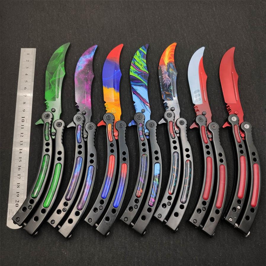 Butterfly in training stainless steel butterfly CS GO knife Counter Strike game folding Knife no edge dull tool216o
Butterfly in training stainless steel butterfly CS GO knife Counter Strike game folding Knife no edge dull tool216o