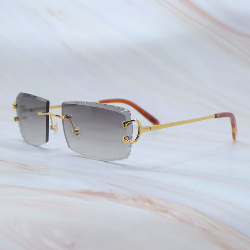2025 New Y2K Wire C Sunglasses Small Diamond Cut Sun Glasses Luxury Desinger Polarized Sunglass For Men And Women VintageLentes De Sol Mujer