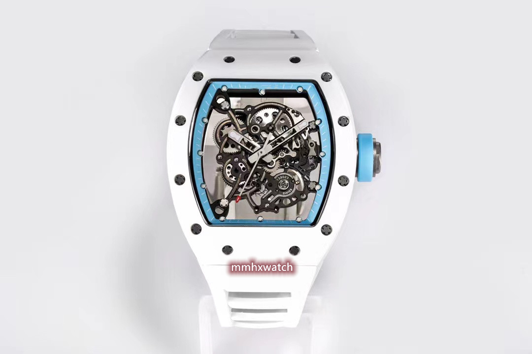 BBR RM055 watch is 49.90x42.70mm diameter and 13.5mm in thickness. V2 version UL2 integrated movement sapphire crystal mirror with double anti-glare effect, As shown