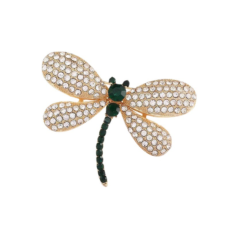 Rhinestone Large Dragoy Brooches For Women Vintage Coat Brooch Pin Insect Jewelry Gift Free shipping