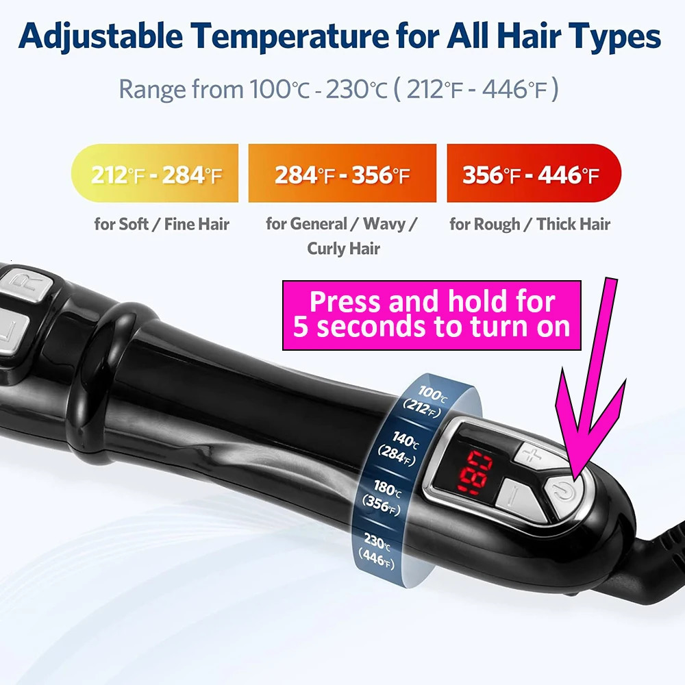 Curling Irons 25/28/32mm Ceramic Barrel Hair Curlers Automatic Rotating Curling Iron For Hair Iron Curling Wands Waver Hair Styling Appliances 231102