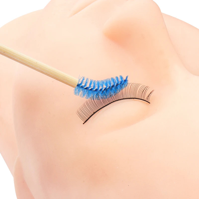 Makeup Brushes 100 Pcs Bamboo Handle Eyelash Brushes Disposable Eyebrow Brush Eye lash Extension Mascara Wands Applicator Makeup Brush Tools 231102