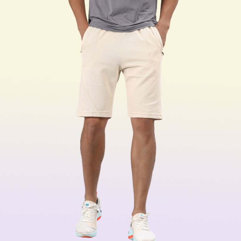 yoga clothes men039s new quickdrying solid color sports leisure running fitness fivepoint shorts with pockets