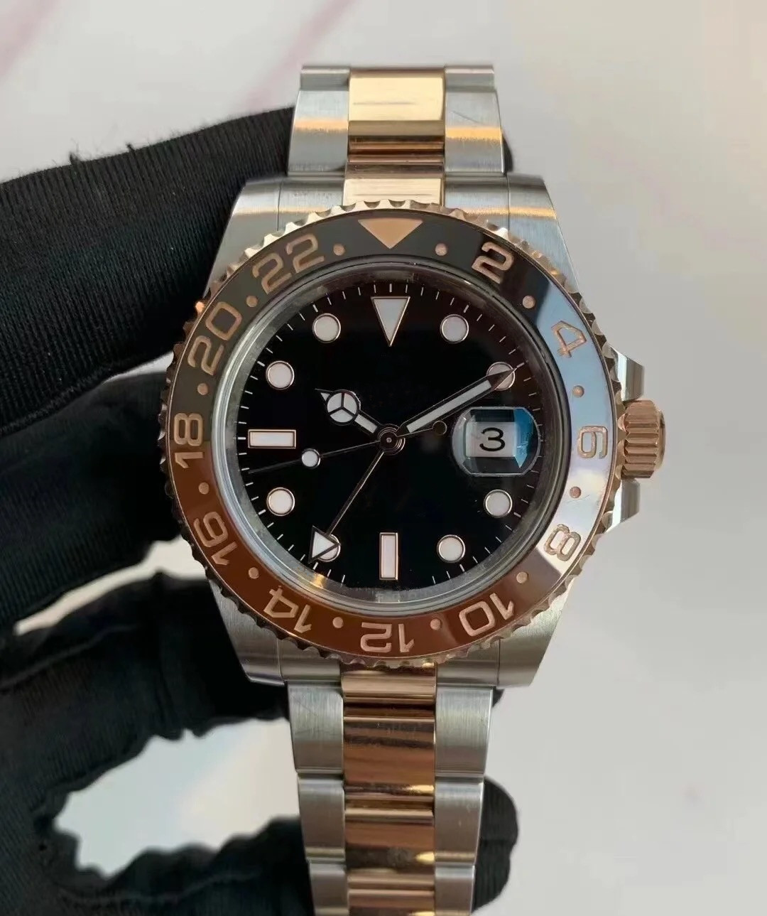 SX Luxury Watch Men's Watch 126711chnr 40MM Brown Black Double Color Border Rose Gold Automatic Mechanical Luminous Waterproof Wristwatch Full Work, Tool
SX Luxury Watch Men's Watch 126711chnr 40MM Brown Black Double Color Border Rose Gold Automatic Mechanical Luminous Waterproof Wristwatch Full Work, Tool