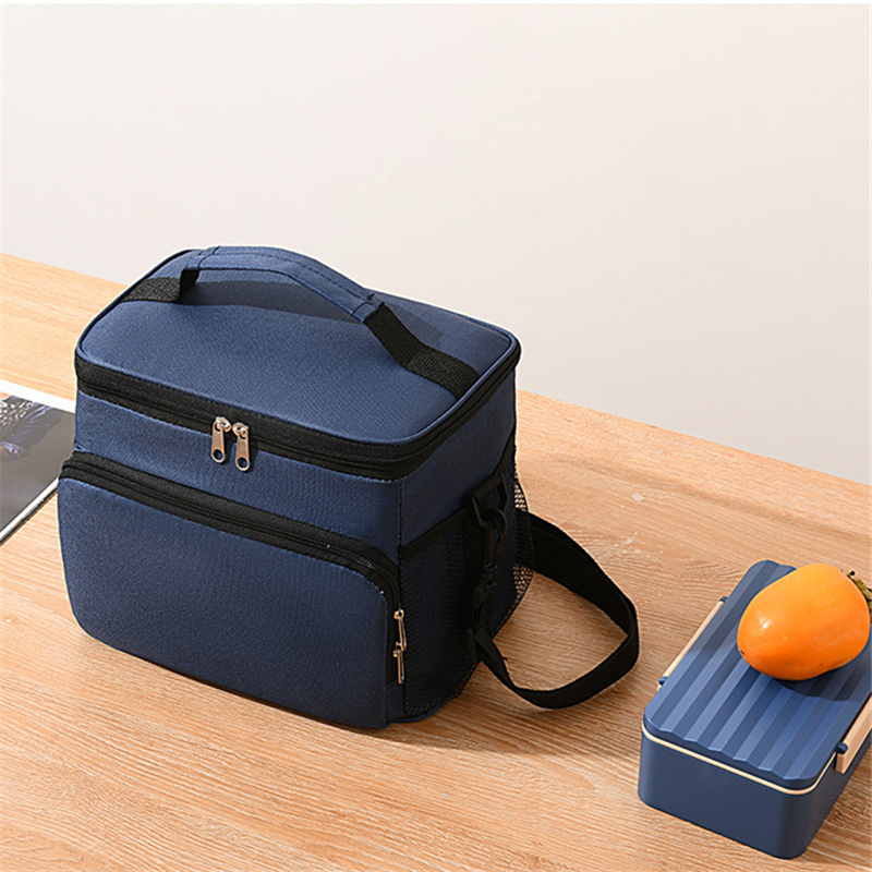 Lunch Bags Large Capacity Portable Lunch Box Bags For Women Men Fridge Thermal Cooler Meal Pouch Bento Insulated Tote Travel Work Food Bag 230331