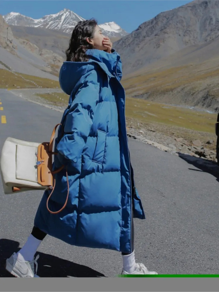 Womens Down Parkas Down Coats Longstyle Cotton Dress Korean Version Large Size Korean Fashion Jackets Winter Heat Parka Feminina Abrigo 231101