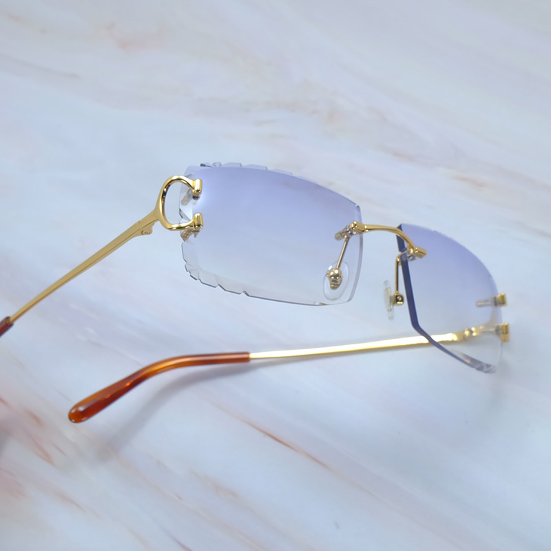 2025 New Y2K Wire C Sunglasses Small Diamond Cut Sun Glasses Luxury Desinger Polarized Sunglass For Men And Women VintageLentes De Sol Mujer