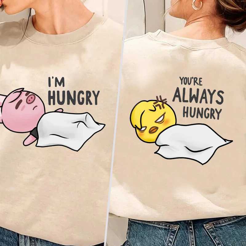 Women's Hoodies Sweatshirts I'm Hungry Stray Kids Sweatshirt Woman Cotton Kpop Korean Fashion Funny Graphic Hoodies Oversized Streetwear Fem