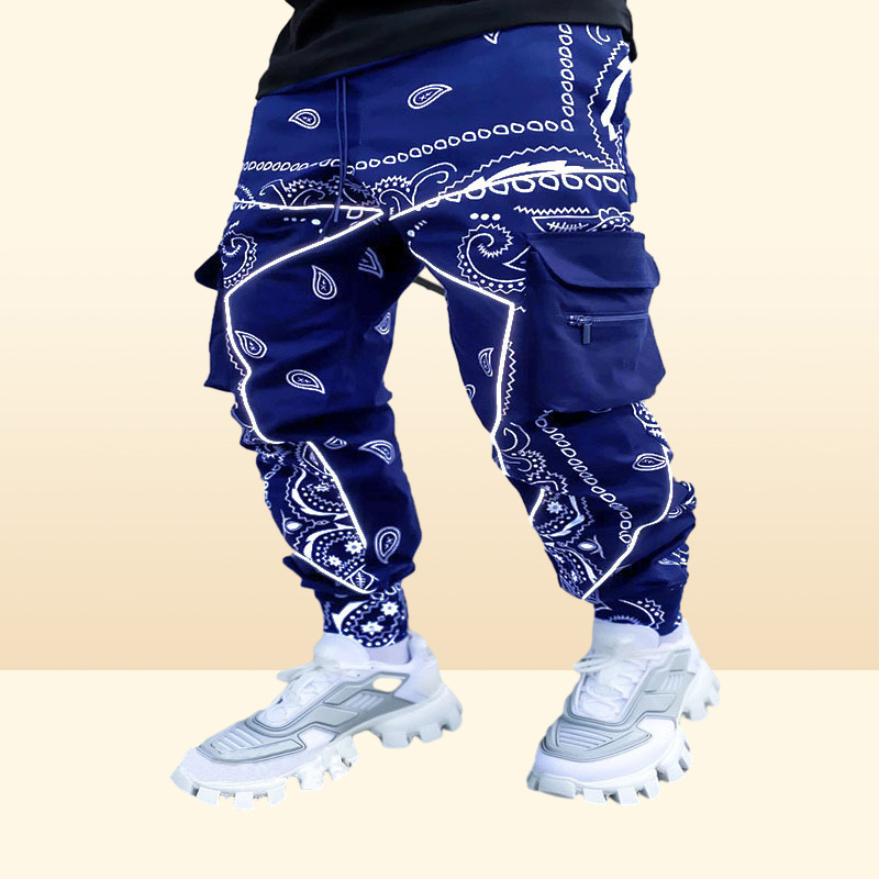 Big yards Cargo Pants Men039s Printing Loose Comfortable Male Jogging Stacked Sweatpants Men Hip Hop Streetwear S5xl7839388