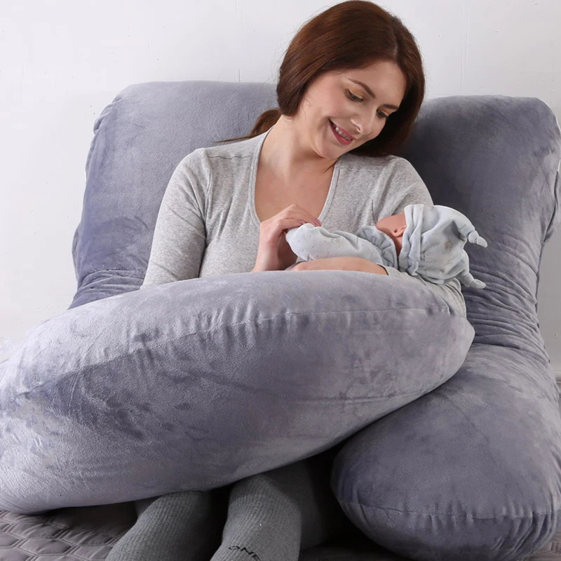 Maternity Pillows Pregnancy Pillow for Pregnant Women Sleep Nursing Maternity Full Body Pillow Support for Back Belly Hip Leg With Removable Cover 231