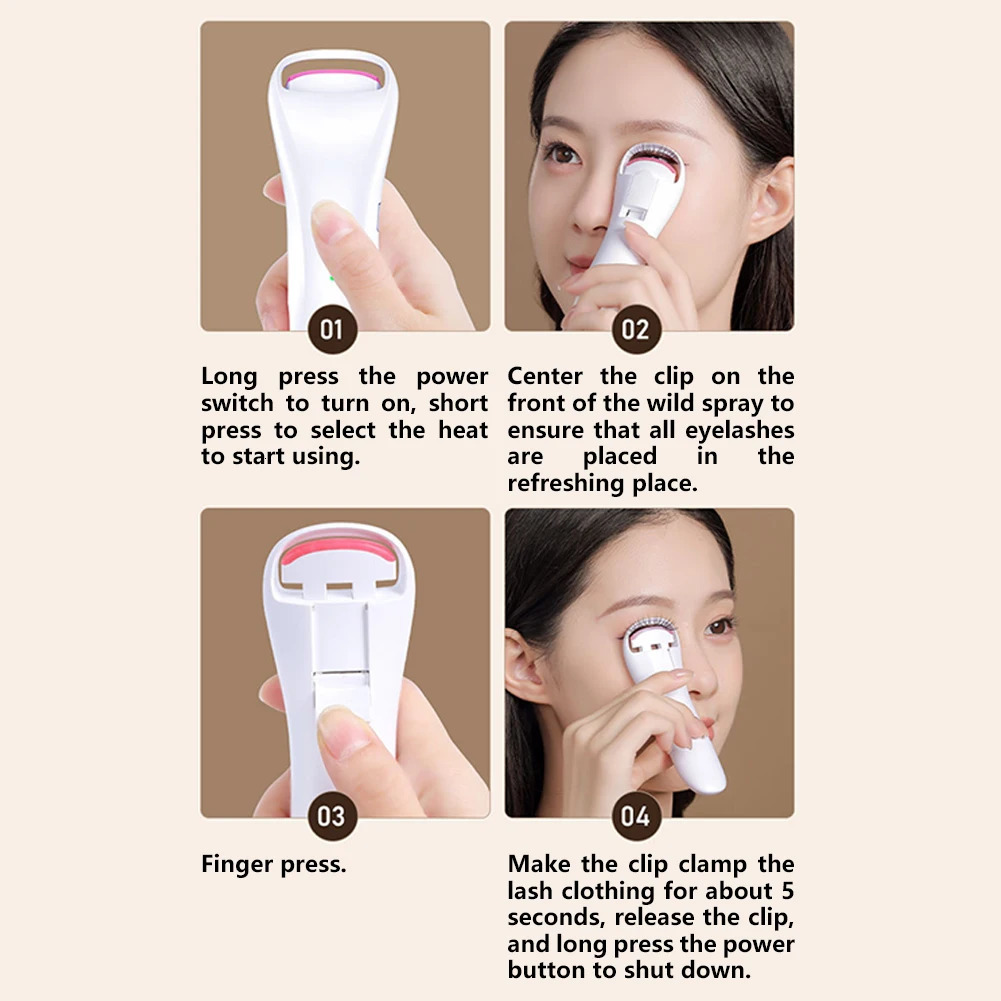 Eyelash Curler 2 Modes Naturally No Harm Eyelash Curler USB Rechargeable Gifts Quick Universal Electric Heated Beauty Tools Press Type Handheld 231102