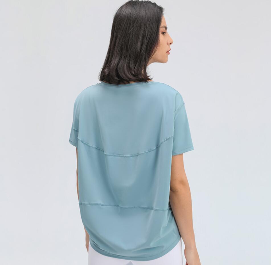 lulus yoga tops slim fit breathable women training running fitness clothing solid color loose short sleeve workout gym sport activewear shirt, Shuang blue
lulus yoga tops slim fit breathable women training running fitness clothing solid color loose short sleeve workout gym sport activewear shirt, Shuang blue