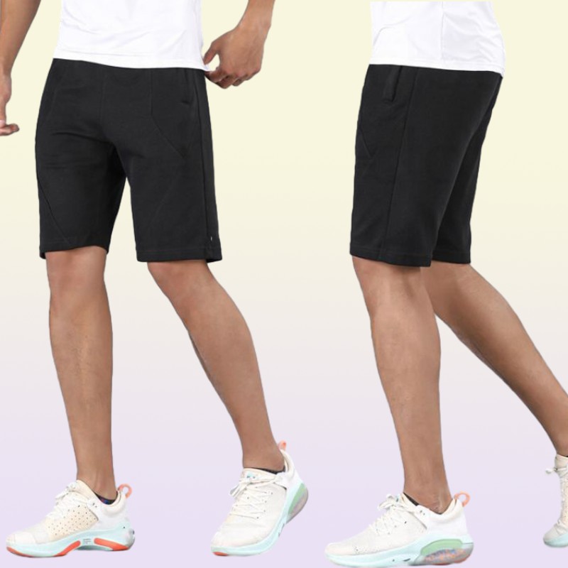 yoga clothes men039s new quickdrying solid color sports leisure running fitness fivepoint shorts with pockets