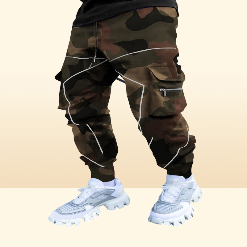 Big yards Cargo Pants Men039s Printing Loose Comfortable Male Jogging Stacked Sweatpants Men Hip Hop Streetwear S5xl7839388