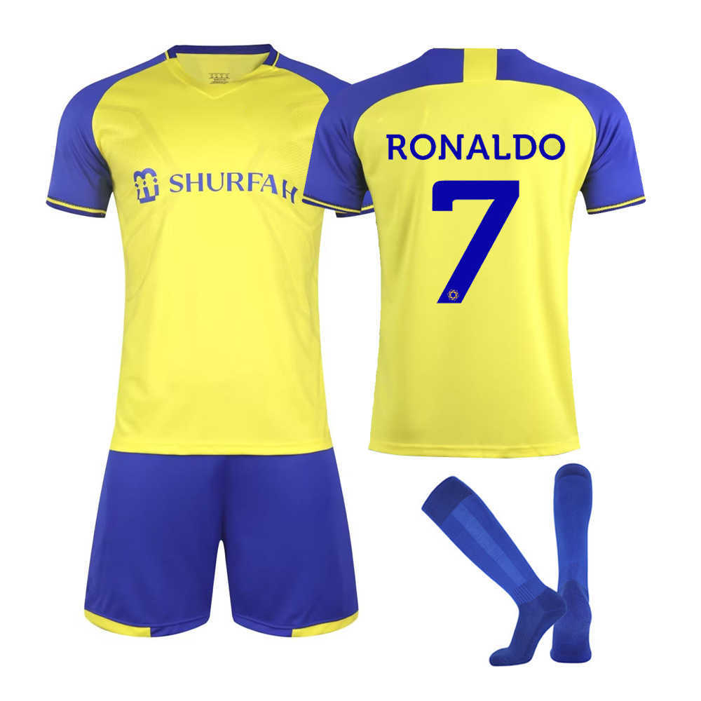 Soccer Jerseys Al-Nassr Home/Away Stadium No.7 Ronaldo Football Shirt Set Saudi Arabia League Yellow Football Shirt No, 23 riyadh main size 7 socks
Soccer Jerseys Al-Nassr Home/Away Stadium No.7 Ronaldo Football Shirt Set Saudi Arabia League Yellow Football Shirt No, 23 riyadh main size 7 socks