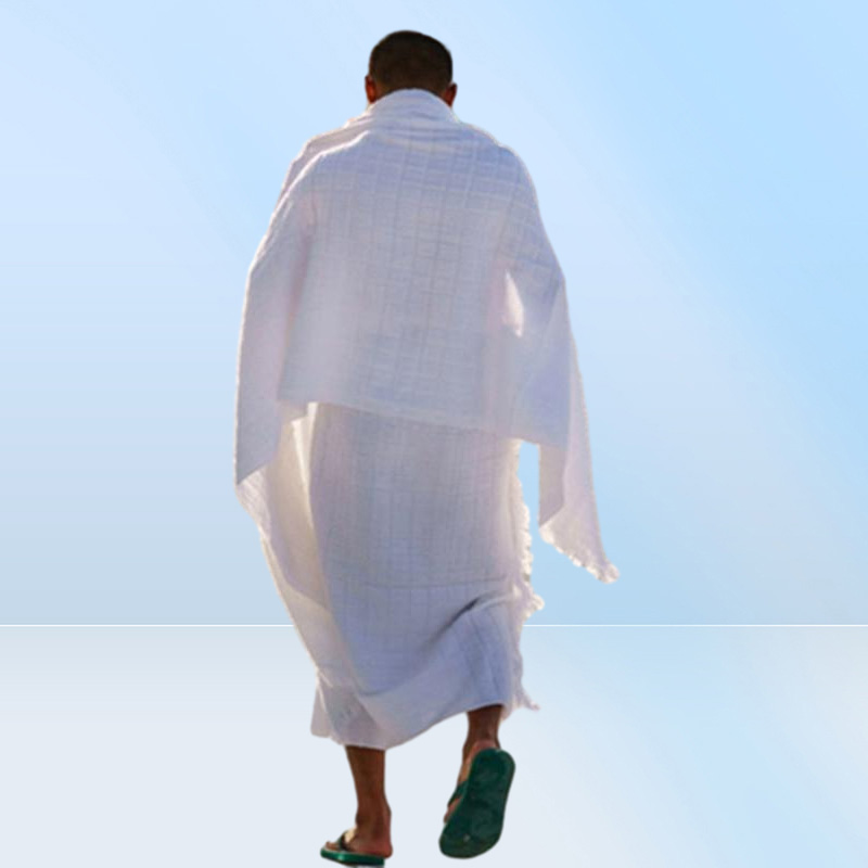 Ethnic Clothing Arabia Muslim Hajj Ihram Umrah Towel Men Prayer Shawl Pilgrimage Hydrophilic Islamic Mecca Turkish Worship Costume2467144