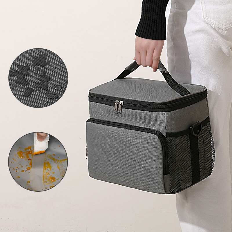 Lunch Bags Large Capacity Portable Lunch Box Bags For Women Men Fridge Thermal Cooler Meal Pouch Bento Insulated Tote Travel Work Food Bag 230331
