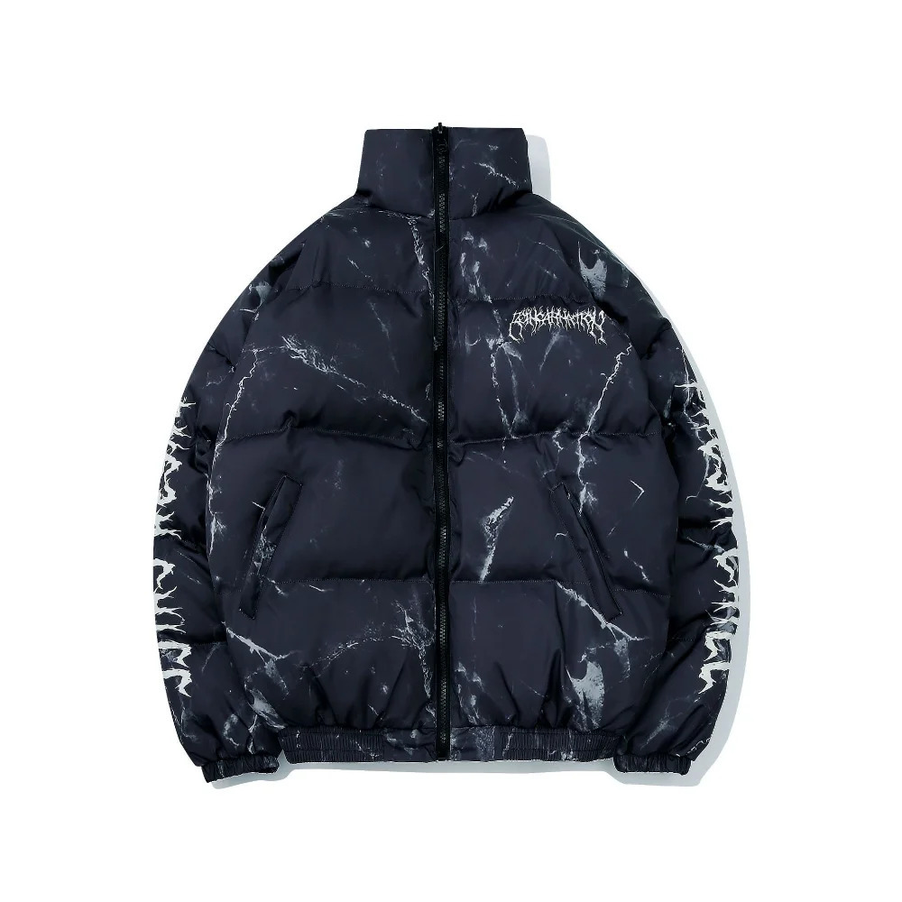 Men's Down Parkas Hurt Bear Print Hip Hop Jacket Winter Jackets Men Oversize Streetwear Harajuku Padded jacket Coat Warm Outwear 231101