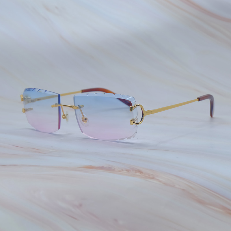 2025 New Y2K Wire C Sunglasses Small Diamond Cut Sun Glasses Luxury Desinger Polarized Sunglass For Men And Women VintageLentes De Sol Mujer
