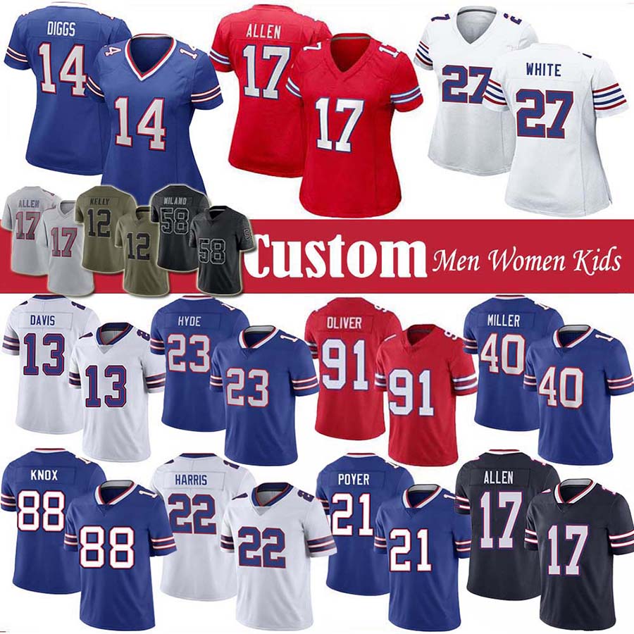 17 Josh Allen Stefon Diggs Football Jersey Custom Dawson Knox Matt Milano Von Miller Damien Harris Buffalos Billes Micah Hyde Gabriel Davis Damar Hamlin Dion Dawkins, Shown
17 Josh Allen Stefon Diggs Football Jersey Custom Dawson Knox Matt Milano Von Miller Damien Harris Buffalos Billes Micah Hyde Gabriel Davis Damar Hamlin Dion Dawkins, Shown