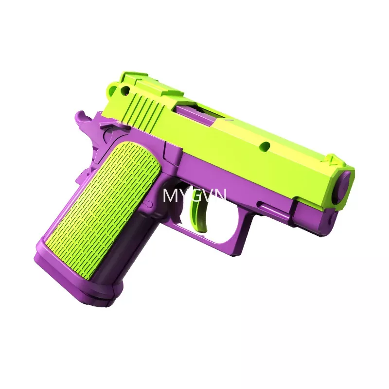 3D Radish Toy Gun Model Cannot Shoot M1911 Pistol Desert Eagle Empty Load Hang-up 3D Printing Fidget Toy for Boys Decompression