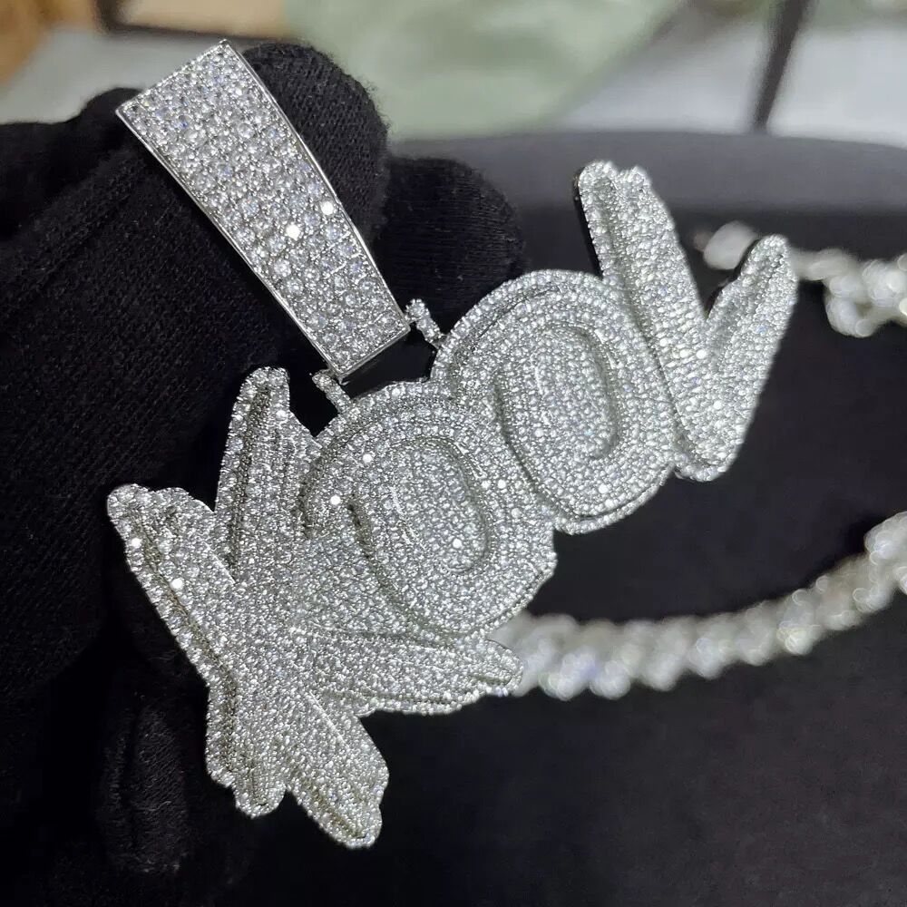 Designer Jewelry Name Pendant Hotsale Exclusive Custom Design Letter 925 Silver Free fire Moissanite diamond ice out bling pendant for Mans hiphop Jewelry
Designer Jewelry Name Pendant Hotsale Exclusive Custom Design Letter 925 Silver Free fire Moissanite diamond ice out bling pendant for Mans hiphop Jewelry