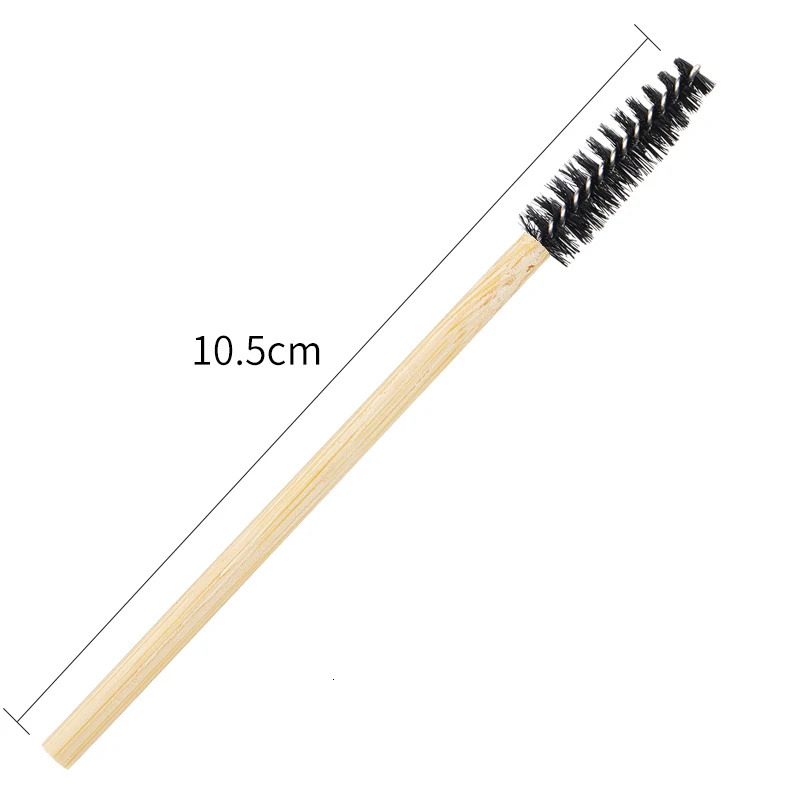 Makeup Brushes 100 Pcs Bamboo Handle Eyelash Brushes Disposable Eyebrow Brush Eye lash Extension Mascara Wands Applicator Makeup Brush Tools 231102