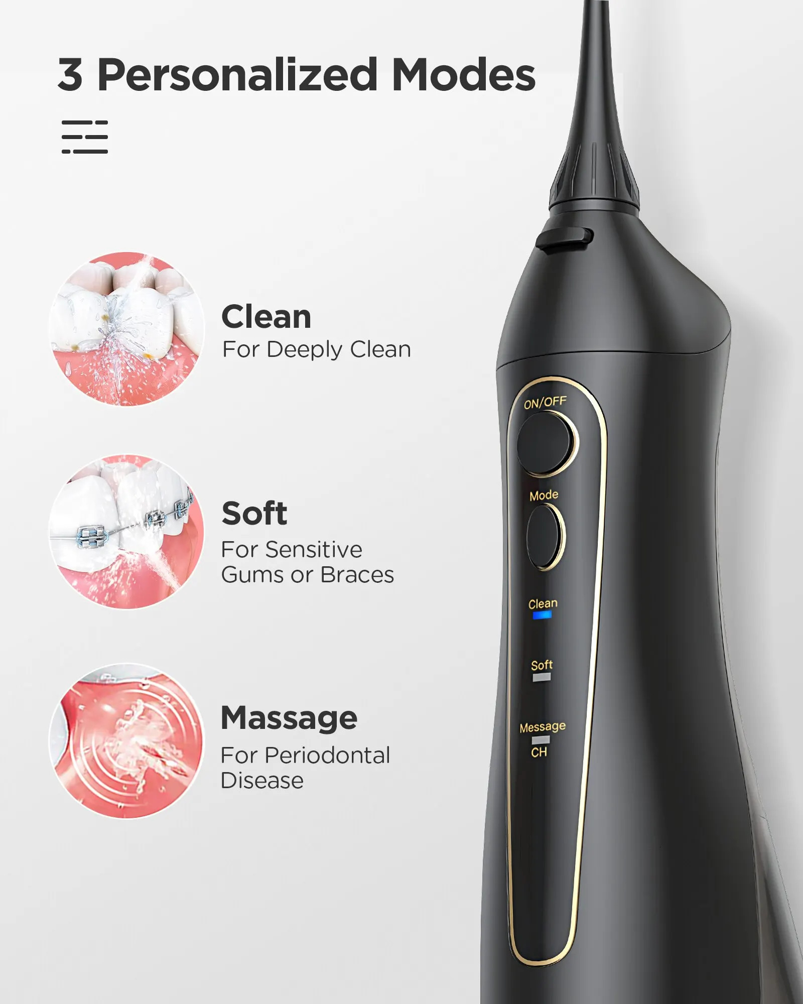 Other Oral Hygiene Fairywill Water Dental Flosser Teeth Portable Cordless USB Oral Irrigator Cleaner IPX7 Waterproof Electric Toothbrush Set Home 2311