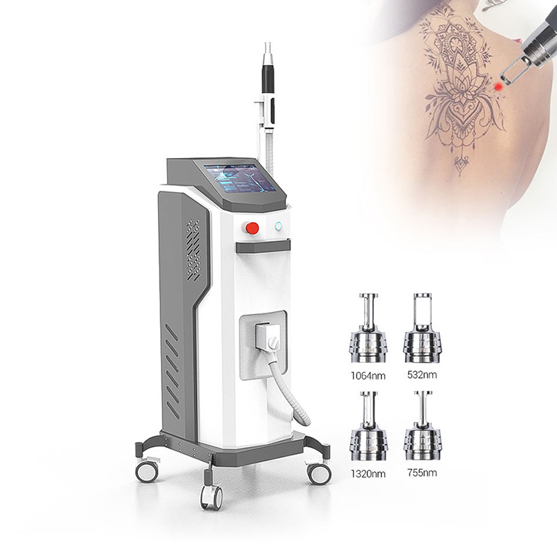 New Arrival Pico Q-switch ND Yag Picosecond Laser Tattoo Removal Machine Price With 755 532 1064 1320nm
