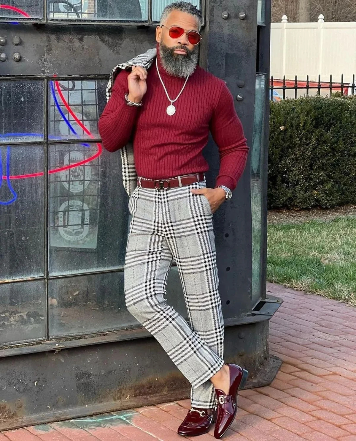 Classic Mens Suits Checkered Groom Wedding Tuxedos Slim Fit Formal Business 2 Pieces Male Prom Blazer