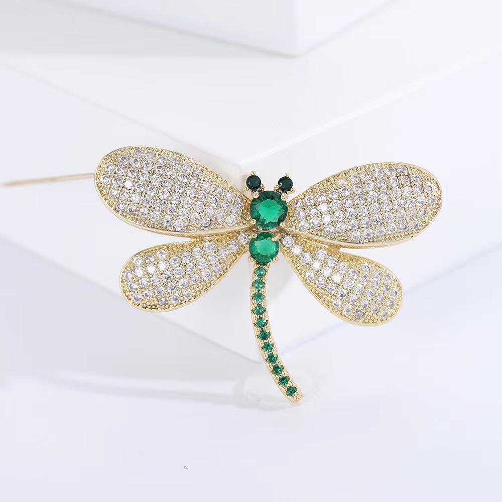 Rhinestone Large Dragoy Brooches For Women Vintage Coat Brooch Pin Insect Jewelry Gift Free shipping