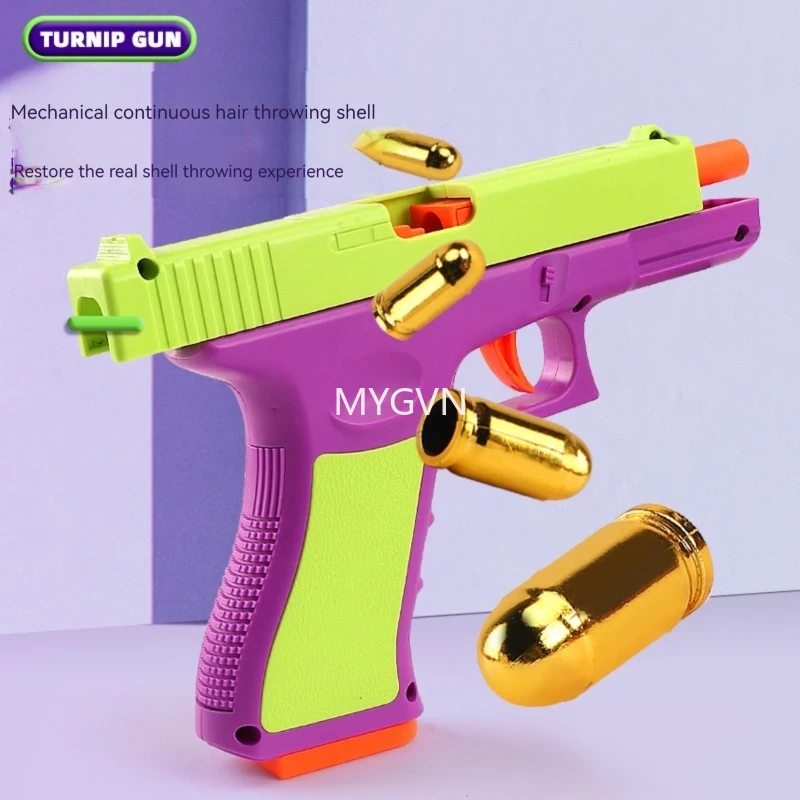 M1911 Toy Gun Shell Ejected Soft Bullet Pistol Manual with Bullets Multi Color Desert Eagle Blaster for Adults Kids Boys Birthday Gift