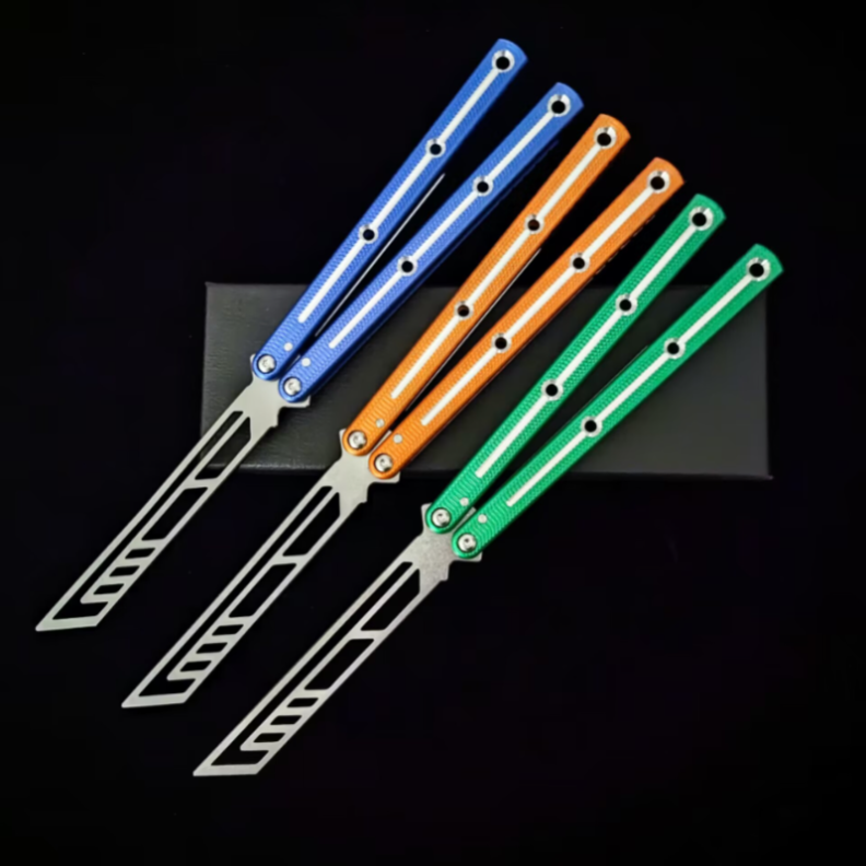TITUS Butterfly Trainer training Knife Kraken tanto Channel Aluminum Handle Bushings Free Swinging EDC Tool Jilt Knives
TITUS Butterfly Trainer training Knife Kraken tanto Channel Aluminum Handle Bushings Free Swinging EDC Tool Jilt Knives