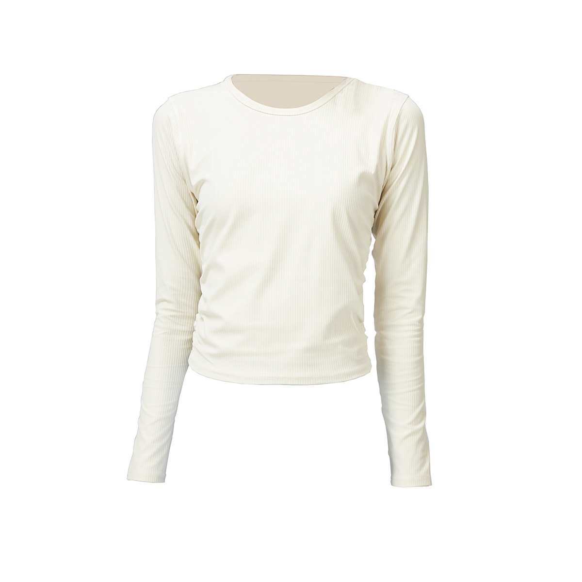 L88 Yoga Autumn/Inter Round Neck Thread soft Chest pad long sleep wear high elastic thread tight body number feel fitness sports Top Running