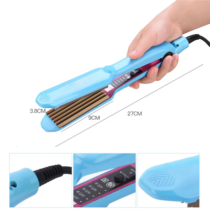Curling Irons Hair Crimper Curling Iron Ceramic Crimpers Wavers Curler Wand Fast Heating 3 Barrels Hair Waver Tools Corn Types of Hair 231102