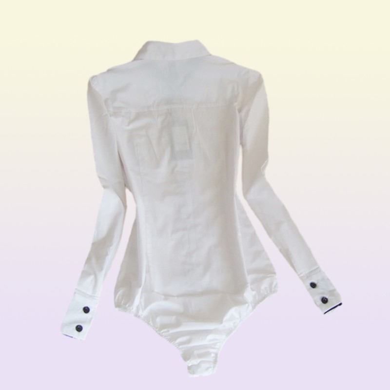Fashion Women Body Shirt Long Sleeve Peter Pan Collar Blouses Ladies OL Bodysuit Plus Size Blusas Cardigan Women Tops256r