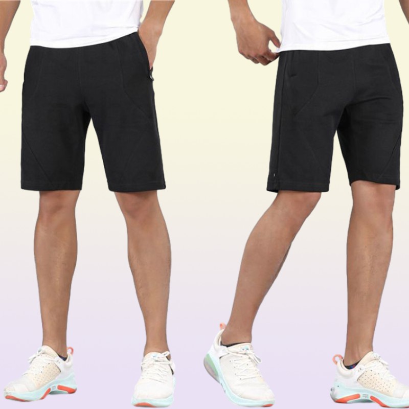 yoga clothes men039s new quickdrying solid color sports leisure running fitness fivepoint shorts with pockets