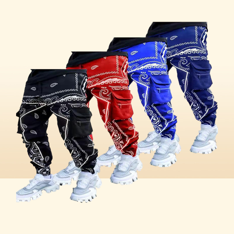 Big yards Cargo Pants Men039s Printing Loose Comfortable Male Jogging Stacked Sweatpants Men Hip Hop Streetwear S5xl7839388
