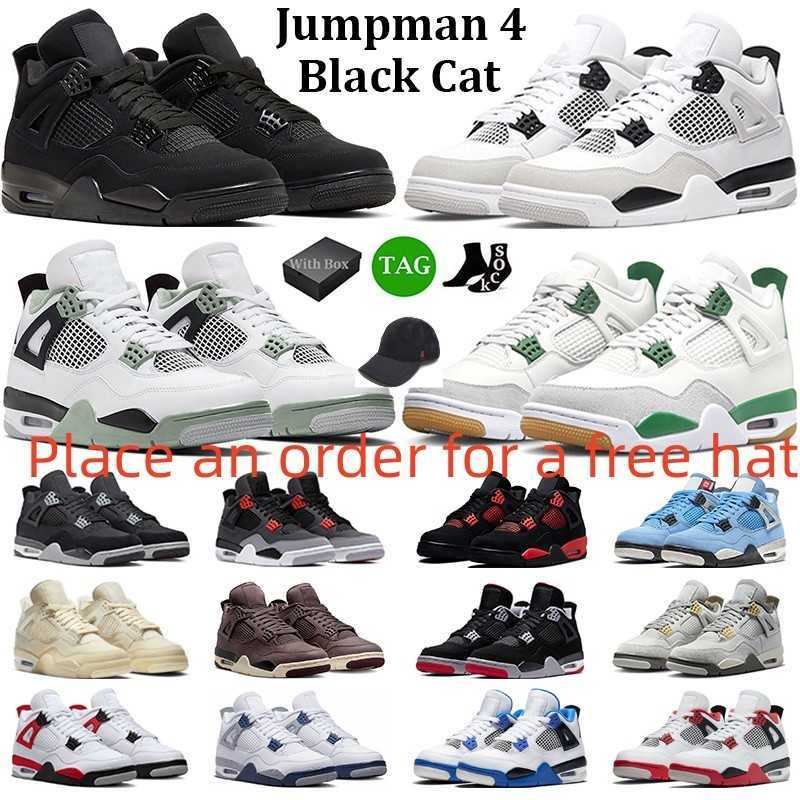Box With 4 Basketball Shoes Men Women 4s Black Cat Pine Green Seafoam Military Black Red Thunder Midnight Navy Bred Mens Trainers Sports, #19
Box With 4 Basketball Shoes Men Women 4s Black Cat Pine Green Seafoam Military Black Red Thunder Midnight Navy Bred Mens Trainers Sports, #19
