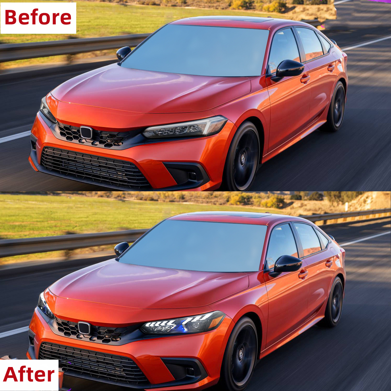 Car Styling Head Lamp For Honda LED Headlights CIVIC 11th 20 21-2023 Headlight DRL High Beam Turn Signal Lights