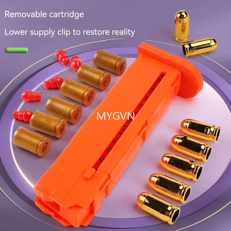 M1911 Toy Gun Shell Ejected Soft Bullet Pistol Manual with Bullets Multi Color Desert Eagle Blaster for Adults Kids Boys Birthday Gift