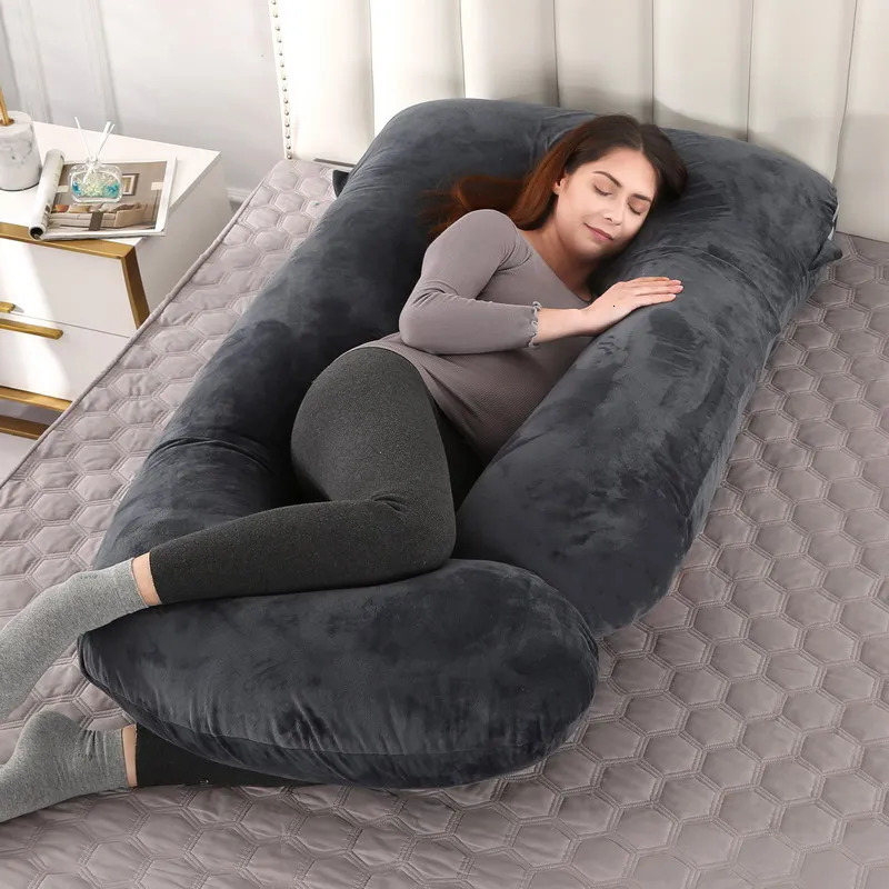 Maternity Pillows Pregnancy Pillow for Pregnant Women Sleep Nursing Maternity Full Body Pillow Support for Back Belly Hip Leg With Removable Cover 231