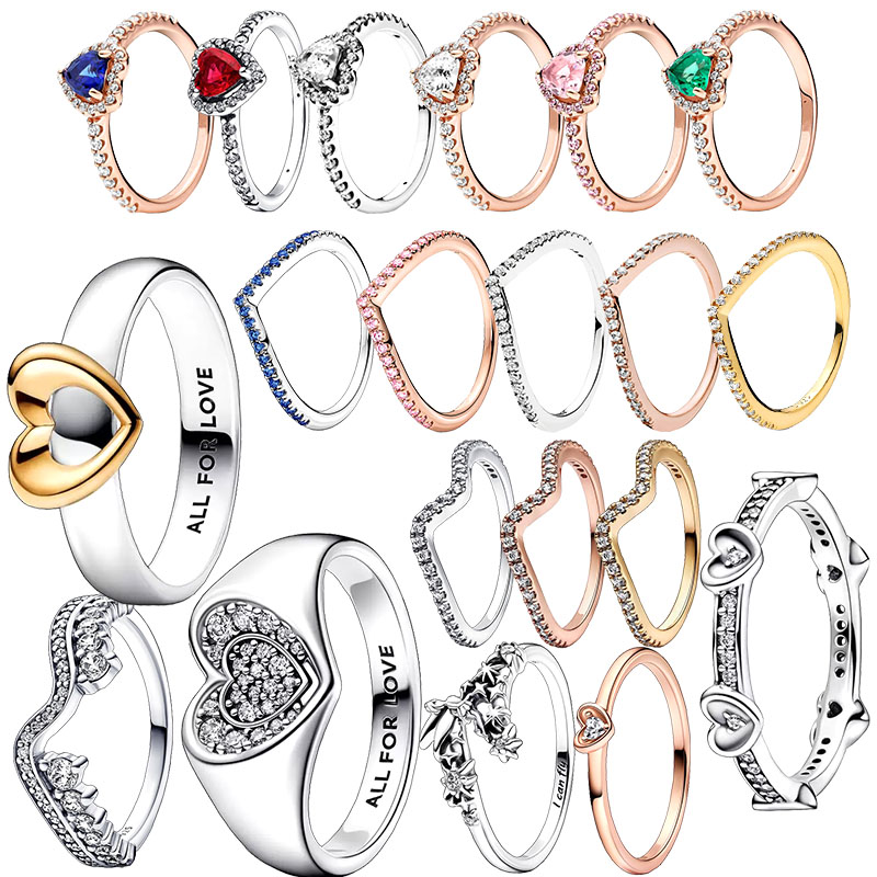 925 Silver Women Fit Pandora Ring Original Heart Crown Fashion Rings Radiant Two Tone Sliding Radiant Red Heart
925 Silver Women Fit Pandora Ring Original Heart Crown Fashion Rings Radiant Two Tone Sliding Radiant Red Heart